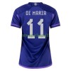 Maillot de Supporter Argentine DI MARIA 11 Extérieur Coupe du Monde 2022 Pour Femme